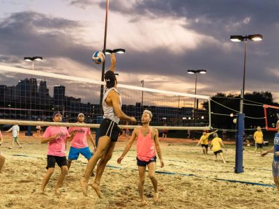 Sand Volleyball Hitting