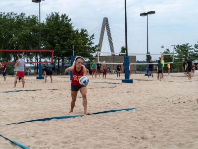 Sand Volleyball Serving